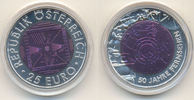 Österreich: 25 Euro 50 Jahre Fernsehen 2005 BU (MS65-70)