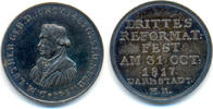 Hessen Darmstadt: Silbermedaille 300 Jahrfeier der Reformation -