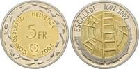 Schweiz: 5 Franken Probe Escalade Genf 2002 BU (MS65-70)
