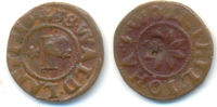 Waldeck Grafschaft: 1 Pfennig mit Gegenstempel Stern. Meringhausen. Wolrad VI, Philipp und Johann, 1638-40: -