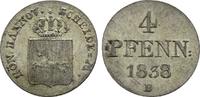 Braunschweig Calenberg Hannover: 4 Pfennig 1838 B Ernst August, 1837-1851: UNC / BU (MS65-70)