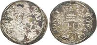 Württemberg Mömpelgard: 3 Kreuzer 1710 Leopold Eberhard, 1699-1723: VF belegtes Fundstück, Schrötlingsfehler