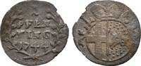 Fulda: 1 Pfennig 1744 Amand von Buseck, 1737-1756: VF Schrötlingsfehler am Rand
