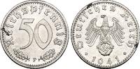 Drittes Reich: 50 Reichspfennig 1941 F Stempelfrisch, minimale Alu Rückstände