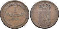 Baden 1 Kreuzer 1808 Karl Friedrich 1806-1811 VF