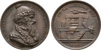 Johannes Gutenberg: Buchdruck: Bronzemedaille von Emmerich o.J. (1840) EF