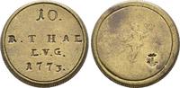 Preussen: Messing Münzgewicht zu 10 Talern 1773 Friedrich II. der Große, 1740-1786: VF