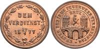 Tschechien: Bronzemedaille Feuerwehr Verbandstag 1877 BU, feine Erhaltung !!