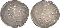Coburg thüringische Münzstätte: Pfennig auf Würzburger Schlag Friedrich der Strenge, 1353-1381: ss- üblich schwach ausgeprägt