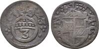 Corvey Abtei: Dreier Höxter 1623 Johann Christoph von Brambach, 1621-1624: VF sehr selten !!