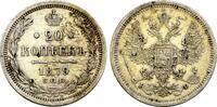 Russland: 20 Kopeken St. Petersburg 1879 Alexander II, 1855-1881: VF