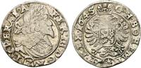 Habsburg: 3 Kreuzer Prag 1645 Ferdinand III, 1637-1657: VF