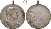 Friedrich Schiller, 1759-1805: Versilberte Bronzemedaille o.J. VF am Henkel