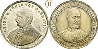 Braunschweig Calenberg Hannover: Versilberte Bronzemedaille von Lauer o.J. Georg V, 1851-1866: UNC, entfernter Henkel