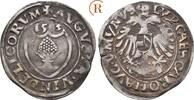 Augsburg Stadt: Batzen mit Titel Karls V. 1523 VF+ gut ausgeprägt
