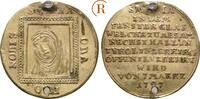 Österreich: Absam Wallfahrtsort: Vergoldete Medaille unsigniert 1797 VF Henkelspur, gelocht, sehr selten !!