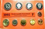 BRD: Kursmünzensatz 1 Pfennig bis 5 Mark 1995 F BU
