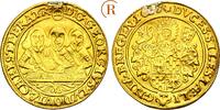 Schlesien Liegnitz Brieg: Dukat Brieg GOLD 1653 Georg, Ludwig und Christian, 1639-1663: VF Henkelspur
