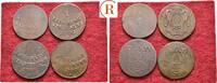 Augsburg Stadt: Lot 4 x 1 Pfennig 1780, 1796, 1799 und 1805 ss-s