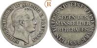 Preussen: Ausbeutetaler Berlin 1852 A Friedrich Wilhelm IV, 1840-1861: VF