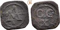 Augsburg Stadt: Kipper Kupfer Doppelheller 1621 VF Fundstück nicht gereinigt