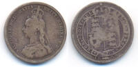 Grossbritannien: Victoria, 1837-1901. Shilling 1889 Seltenes Jahr! F-VF