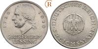 Weimarer Republik: 3 Reichsmark Lessing 1929 A VF+ kleiner Randfehler