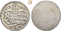 Salzburg Erzbistum: Einseitiger 1/2 Kreuzer 1729 L Leopold Anton Eleutherius von Firmian, 1727-1744: AU