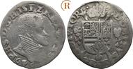 Niederlande Brabant: 1/5 Philippstaler Mzz. Hand Antwerpen 1566 Philipp II. vom Spanien, 1555-1598: VF-