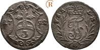 Schwarzburg Rudolstadt: 3 Pfennig 1752 E Johann Friedrich, 1744-1767: VF sehr selten !!