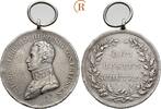 Preussen: Silbermedaille unsigniert Schützenprämie o.J. Friedrich Wilhelm III, 1797-1840: VF Randfehler, Henkel