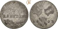 Habsburg: 6 Kreuzer Günzburg 1803 H Franz II, 1792-1835: VF