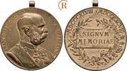 Österreich: Bronzemedaille a. s 50 jähr. Regierungsjubiläum 1898 Franz Joseph I, 1848-1916: EF