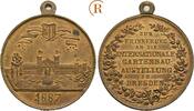 Dresden Stadt: Bronzemedaille Gartenbau Ausstellung 1887 AU