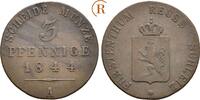 Reuss jüngere Linie zu Schleiz: 3 Pfennig 1844 A Heinrich LXII, 1818-1854: VF+