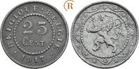 Belgien: 25 Centimes 1917 aEF