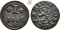 Rostock Stadt: 1 Pfennig 1666 VF