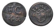 BRANDENBURG-ANSBACH: Joachim Ernst, 1603-1625. Kipper- 4 Pfennig 1622 Fürth. VF
