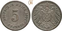 Kaiserreich: 5 Pfennig 1891 E VF