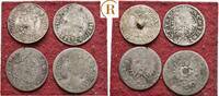 Habsburg und 1 x Schlesien: Lot 4 x 3 Kreuzer  VF und s