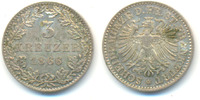 Frankfurt Stadt: 3 Kreuzer. 1866. UNC !!