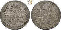 Sachsen: 1/24 Taler Leipzig 1761 L Friedrich August II, 1733-1763: VF+ gut ausgeprägt