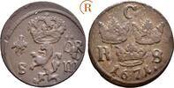 1/6 Öre 1671 Schweden: Karl XI, 1660-1697: ss