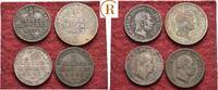 Preussen: Lot 4 Silbermünzen ab 2 1/2 Kreuzer  meist VF
