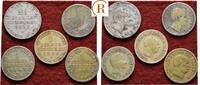 Preussen: Lot 5 Silbermünzen ab 2 1/2 Silbergroschen  VF bis s