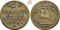 Louis d#or Passiergewicht 1774 Braunschweig Wolfenbüttel: Karl I, 1735-1780: ss