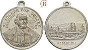 Bamberg Stadt: Zinnmedaille auf Dr. Joseph von Schork 1891 CH UNC