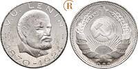 Versilberte Bronzemedaille auf Lenin o.J. Russland:  fast Stempelglanz