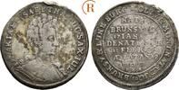 Sachsen Coburg: 1/12 Taler Tod seiner Gemahlin Maria Elisabeth 1687 HEA Albrecht III, 1680-1699: VF kleine Henkelspur