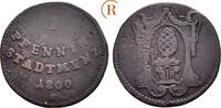 Augsburg Stadt: 1 Pfennig 1800 VF dunkle Patina